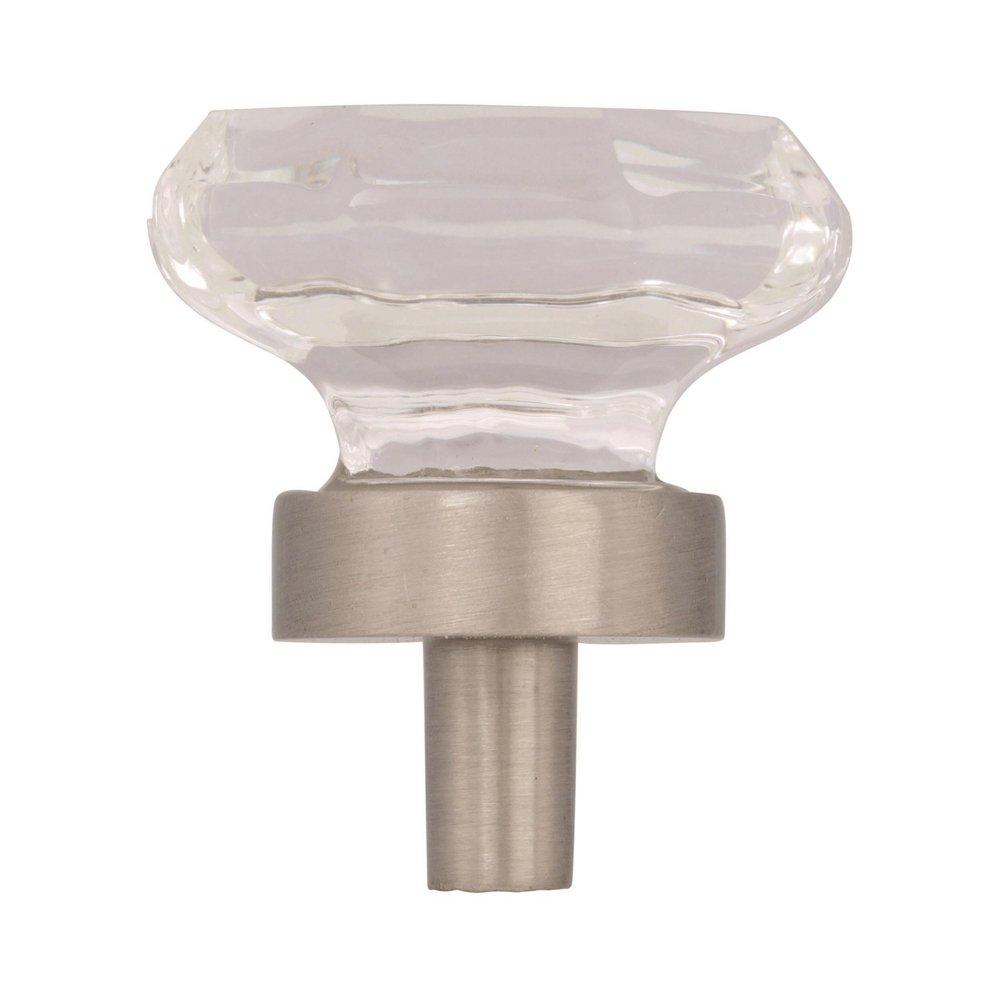 Amerock Clear/Satin Nickel Knob 