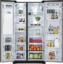 Samsung Black 35-15/16 in. 24 cu. ft. Counter Depth, Side-By-Side, Full Refrigerator 