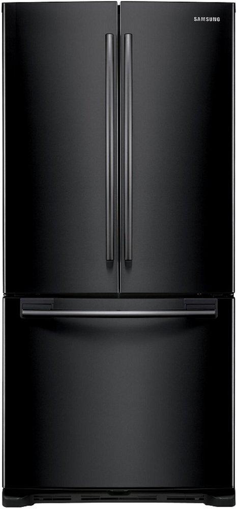 Samsung Black Pearl 32-1/4 in. 19.7 cu. ft. Bottom Mount Freezer, French Door, Full Refrigerator 