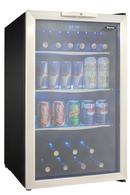 24-1/8 in. 4.3 cf Freestanding Compact Beverage Center in Black and Stainless Steel