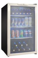 Danby Black 24-1/8 in. Freestanding Compact Beverage Center in Black and Stainless Steel 