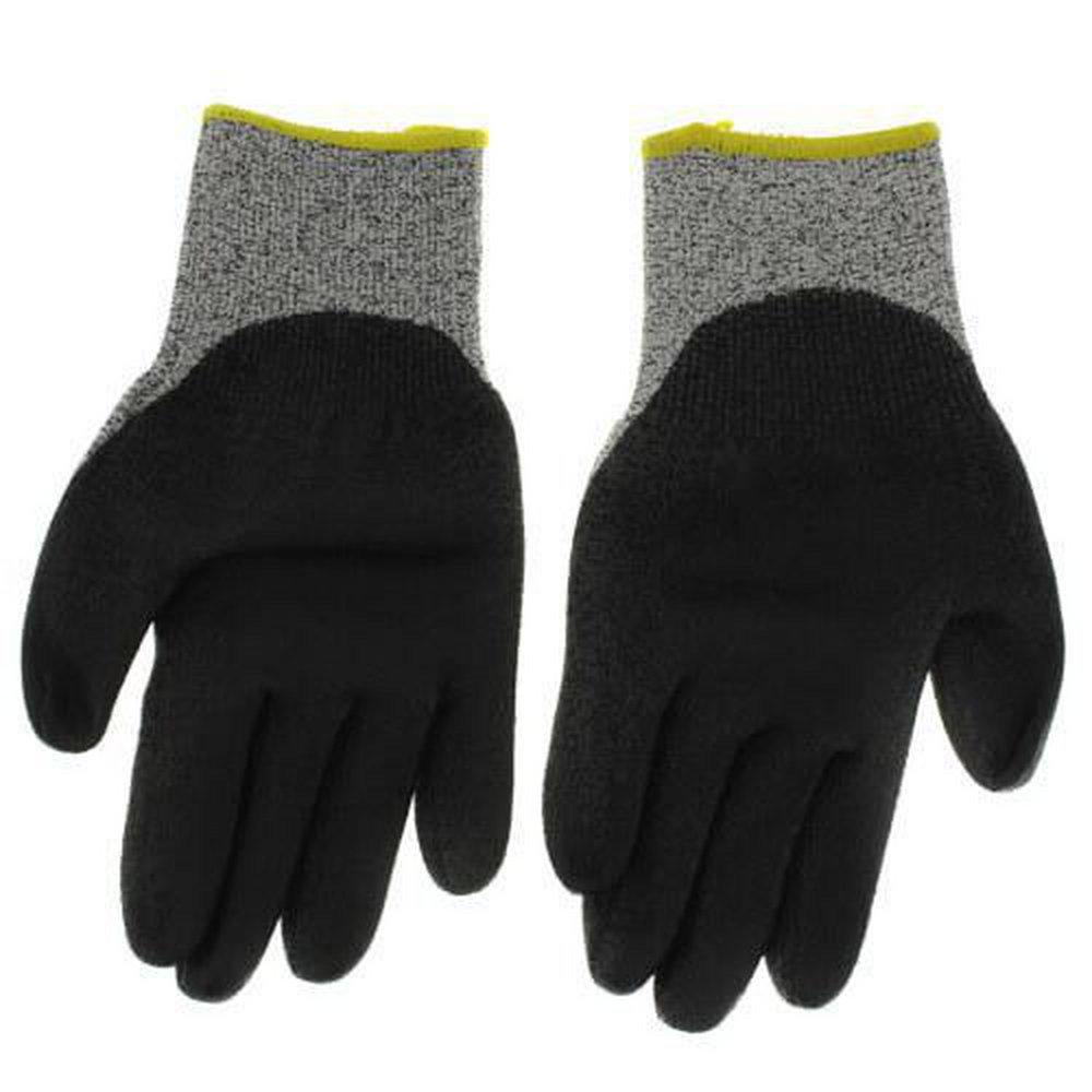 Component Manufacturing Black Polyurethane Cut Rest Gloves in Black 