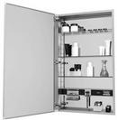 30 x 24 x 4 in. Flat and Beveled Glass Top Cabinet with Left Hinge