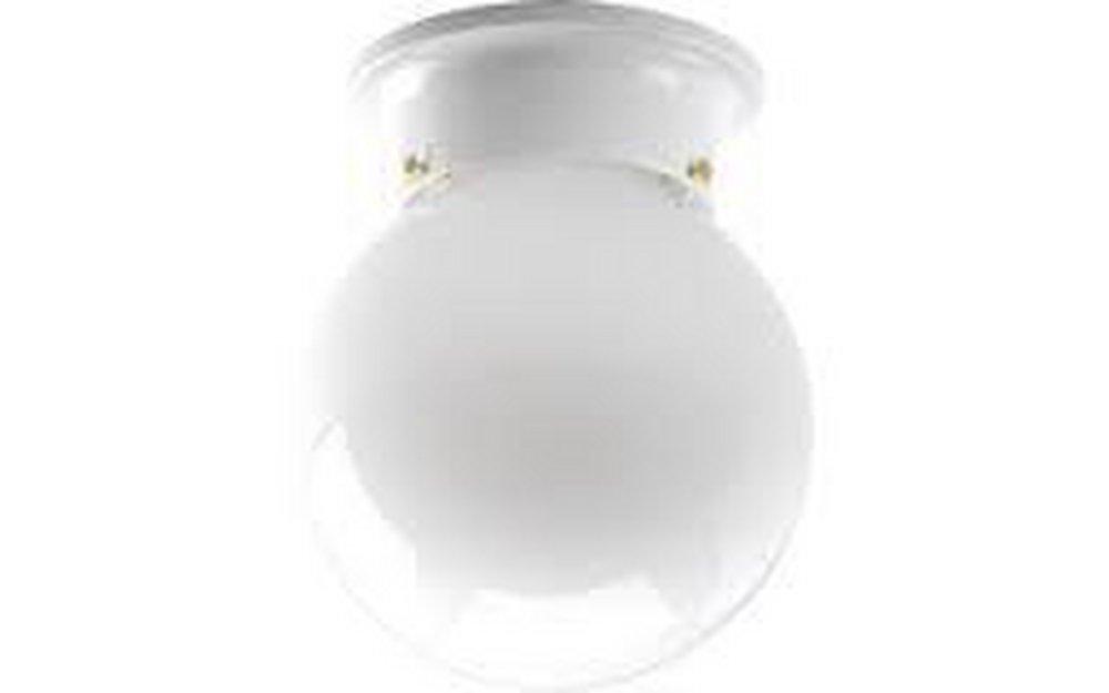 Homestyle Lighting White 1-Light 60W Close-to-Ceiling Light Fixture 