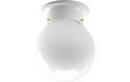 60W 1-Light Flushmount Medium Ceiling Fixture in White