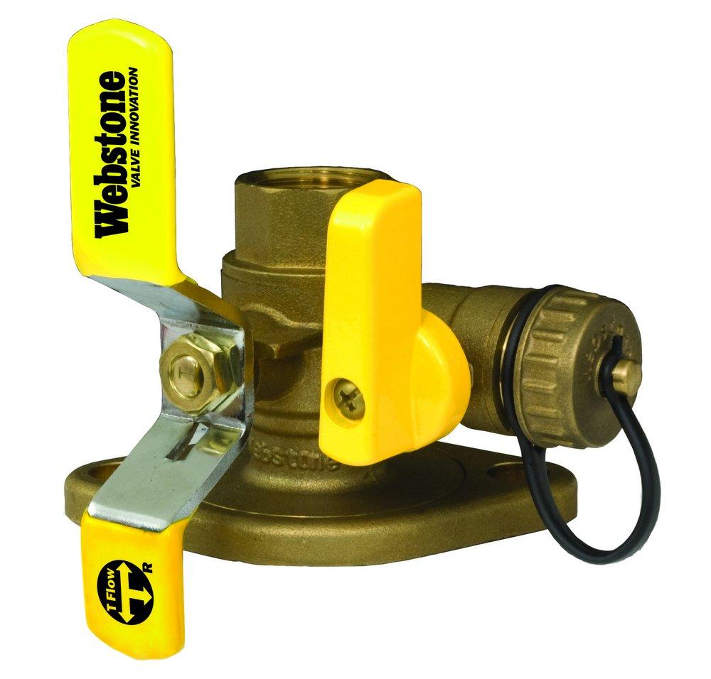 Webstone a brand of NIBCO Brass IPS Full Port Ball Valve with Lever Handle and Multifunction Drain 