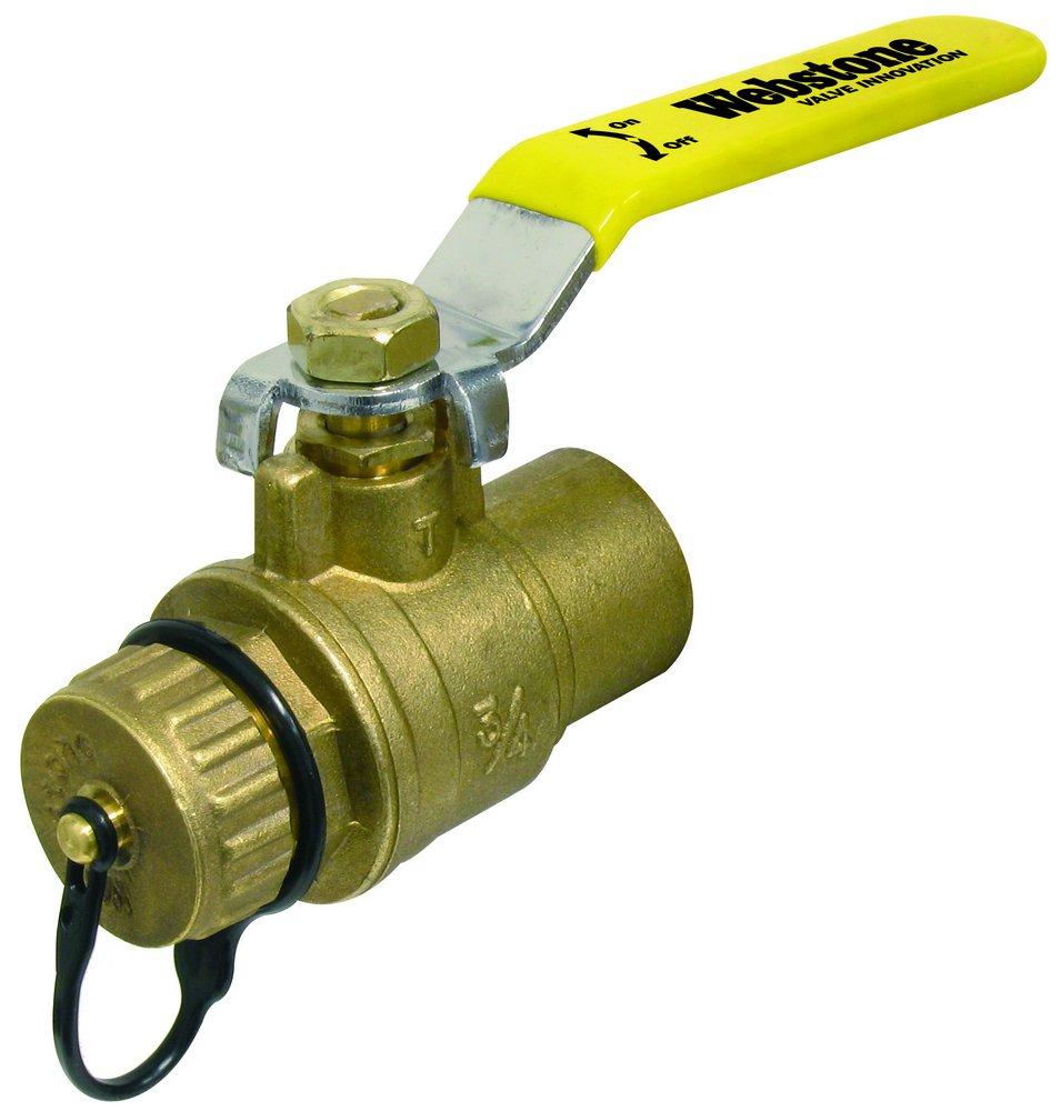 Webstone a brand of NIBCO Forged Brass Full Port Sweat x Hose 600# Ball Valve 