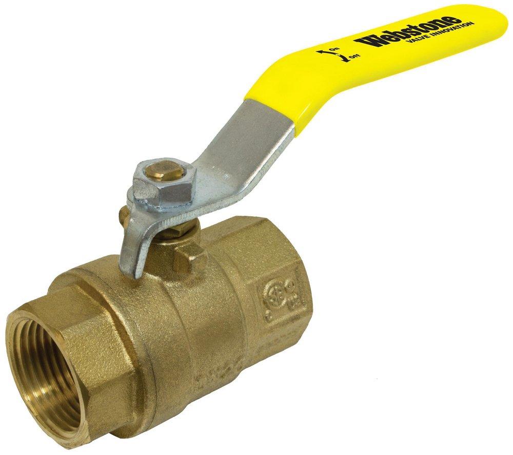 Webstone Pro-Pal Ball Drain Valve - 1 Inch Full Port Brass Ball Valve With Hi-Flow Hose Drain