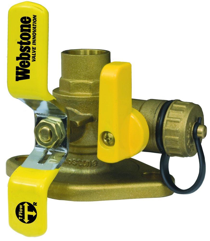 Webstone a brand of NIBCO Sweat Brass Full Port Ball Valve with Lever Handle and Multifunction Drain 