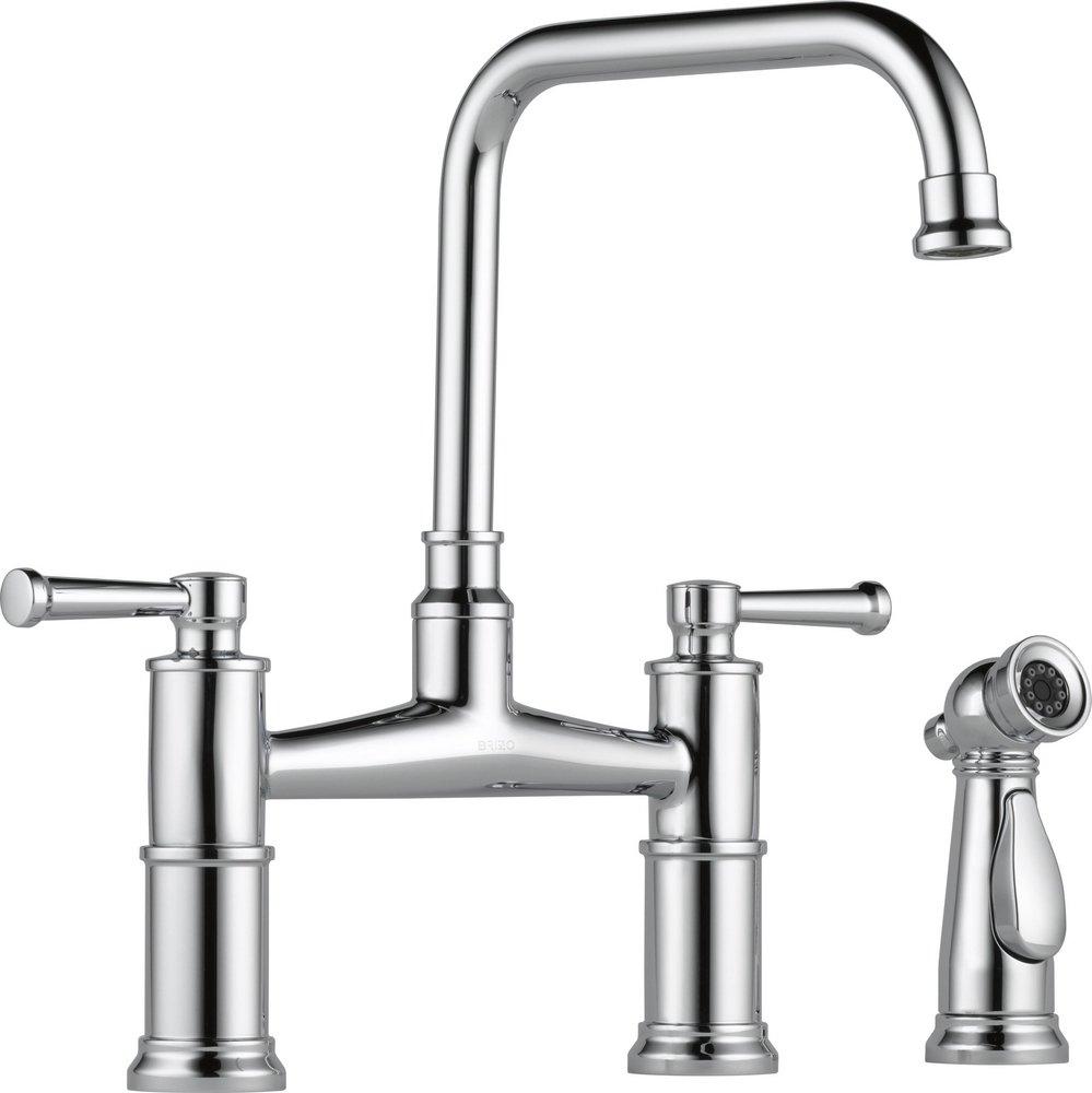 Brizo Chrome Two Handle Bridge Kitchen Faucet 