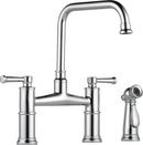 Brizo Chrome Two Handle Bridge Kitchen Faucet 