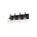 SONNEMAN Satin Black 60W 4-Light Incandescent Vanity Fixture 