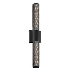 60W 2-Light Medium E-26 Incandescent Wall Sconce in Textured Black