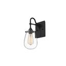 SONNEMAN Satin Black 60W 1-Light Medium E-26 Base Incandescent Bath Sconce 