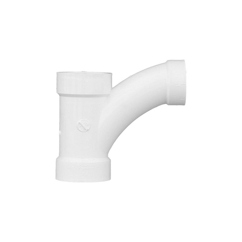 White PVC DWV Combination Wye 