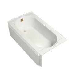 60 in. x 32 in. Soaker Alcove Bathtub with Left Drain in White