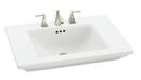 30-11/16 x 22-3/16 in. Rectangular Dual Mount Bathroom Sink in White