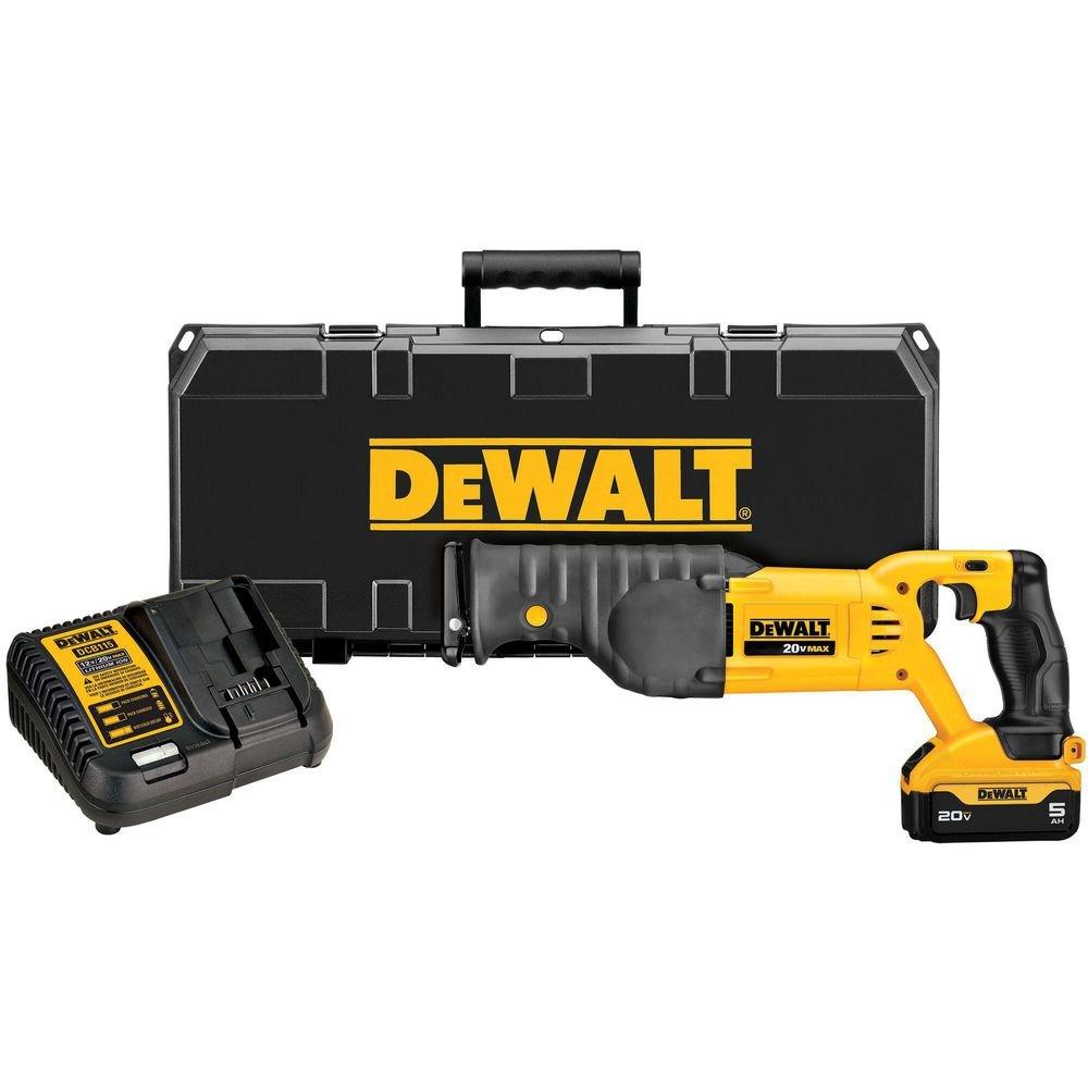 DEWALT Yellow Cordless 5 AMP Lithium-ion Reciprocating Saw Tool Kit 