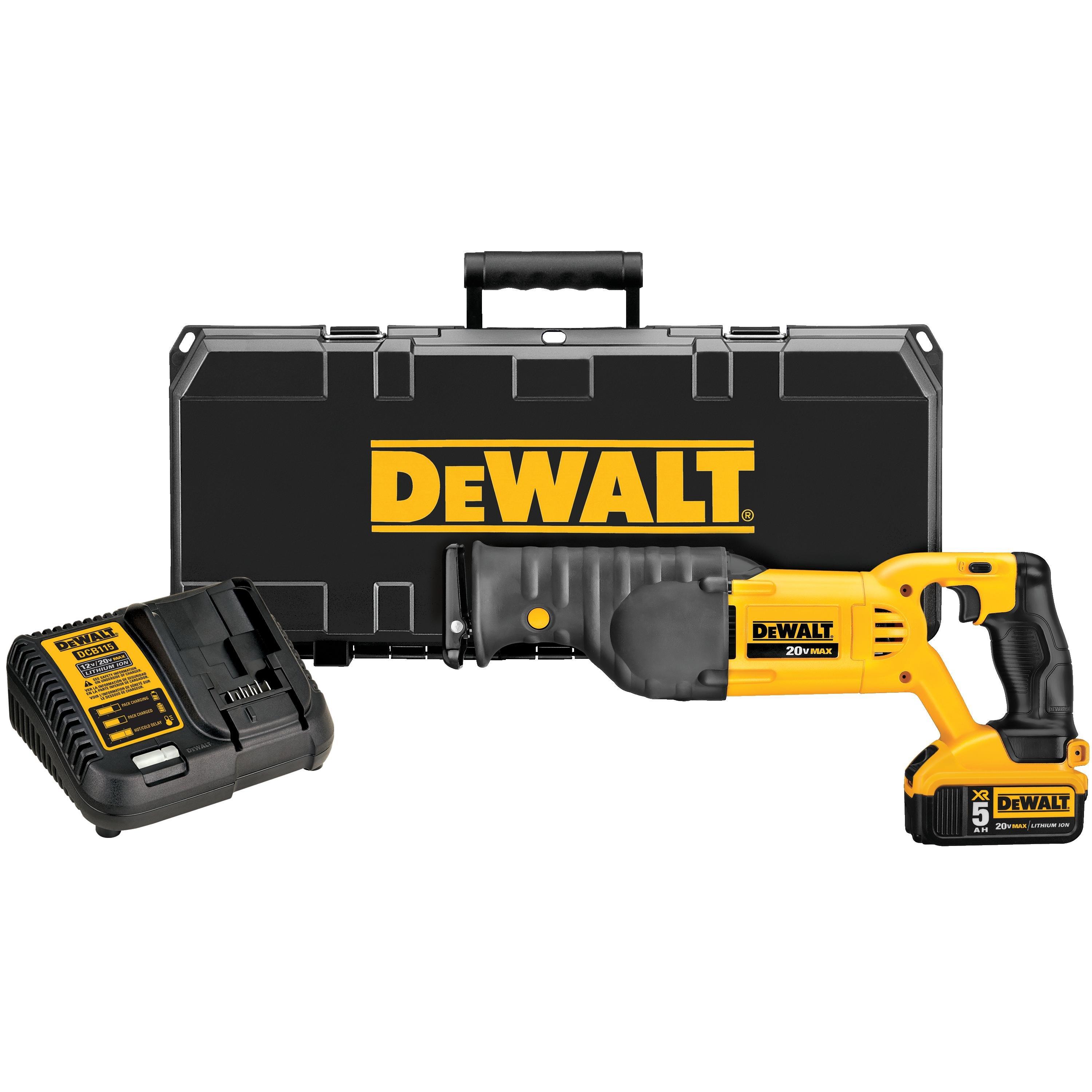 DEWALT Yellow Cordless 5 AMP Lithium-ion Reciprocating Saw Tool Kit 