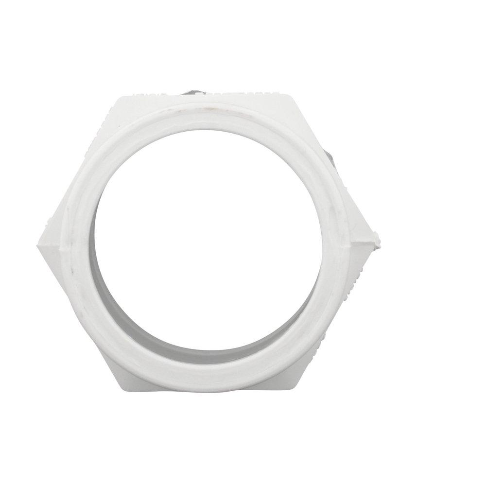 White PVC DWV Cleanout Tee with Plug 