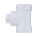 White PVC DWV Cleanout Tee with Plug 