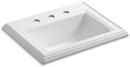 22-3/4 x 18 in. Rectangular Drop-in Bathroom Sink in White