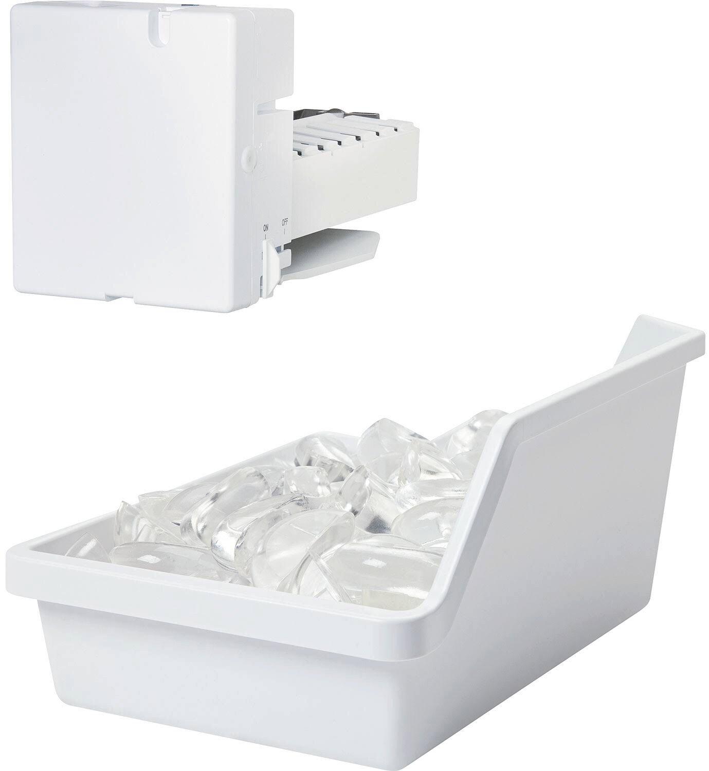 GE&reg; White 9-1/2 in. 5 lb Ice Maker 