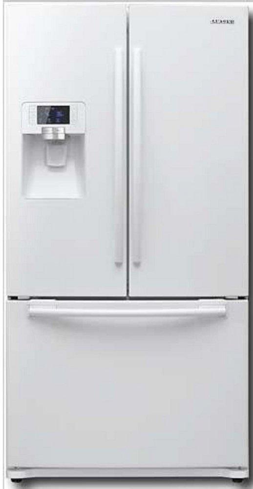Samsung White 35-3/4 in. 23 cu. ft. Bottom Mount Freezer, French Door, Full Refrigerator 