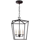 Visual Comfort & Co. Signature Aged Iron 60W 4-Light Foyer Lantern 