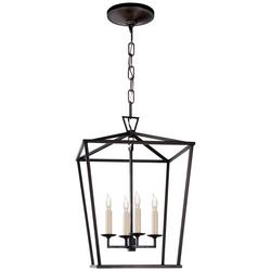 60W 4-Light Pendant Ceiling Light in Aged Iron