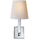 Visual Comfort & Co. Signature Polished Nickel 1-Light Wall Sconce 