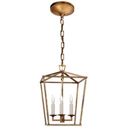 60W 3-Light Candelabra E-12 Base Foyer Pendant Ceiling Light in Gilded Iron