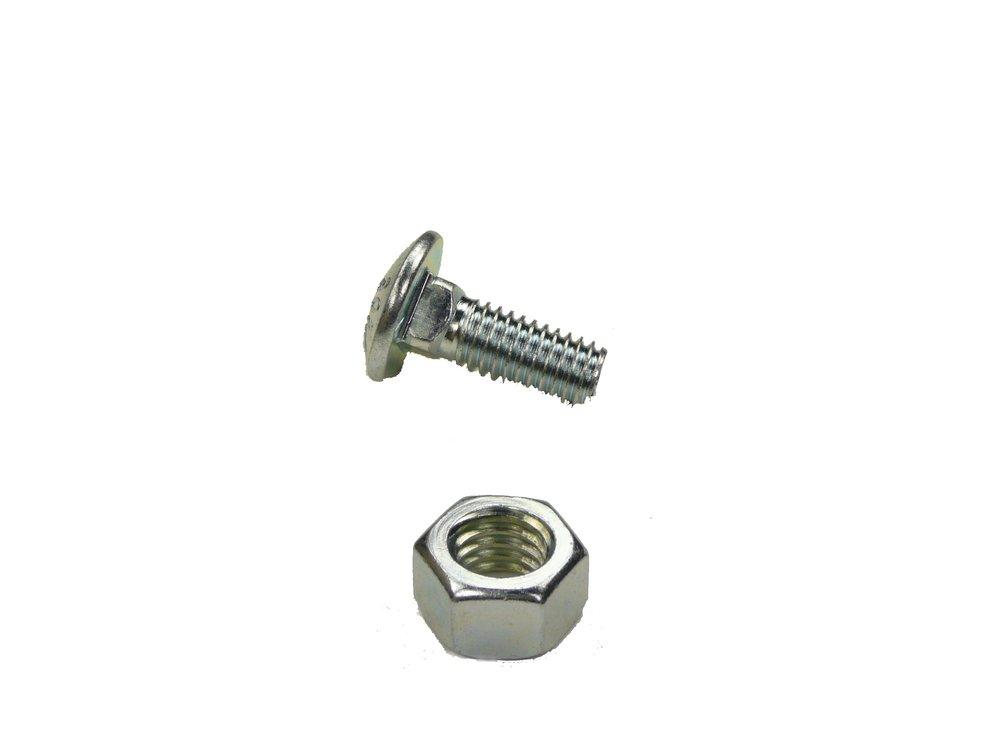 Elgen Manufacturing 1 x 3/8 in. Low Carbon Steel Carriage Bolt 