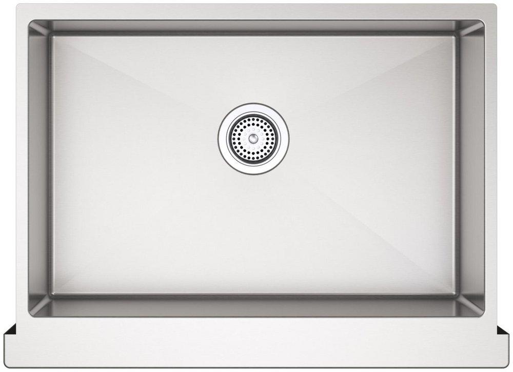 KOHLER Stainless Steel 29-1/2 x 21-1/4 in. Stainless Steel Single Bowl Farmhouse Kitchen Sink with SilentShield Sound Dampening - Includes Bottom Sink Rack 