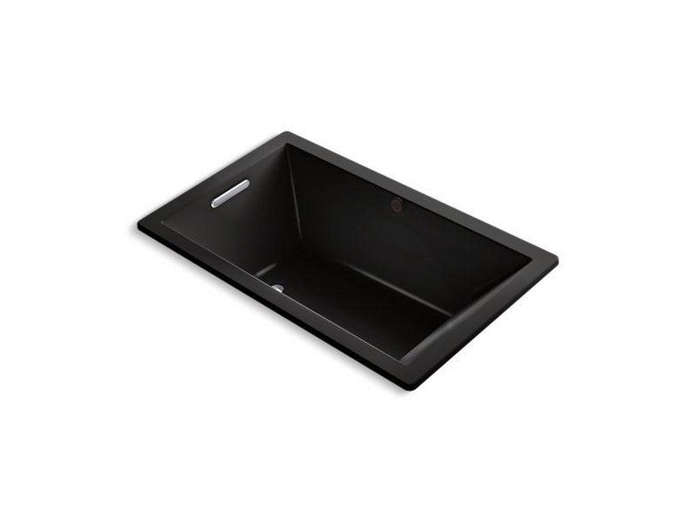 KOHLER Black Black&trade; 60 x 36 in. Drop-In Bathtub with End Drain 