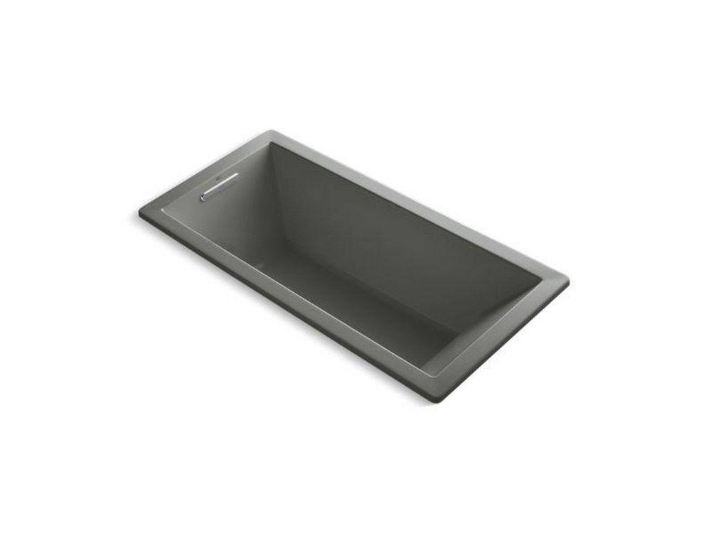 KOHLER Thunder&trade; Grey 66 x 32 in. Drop-In Bathtub with End Drain 