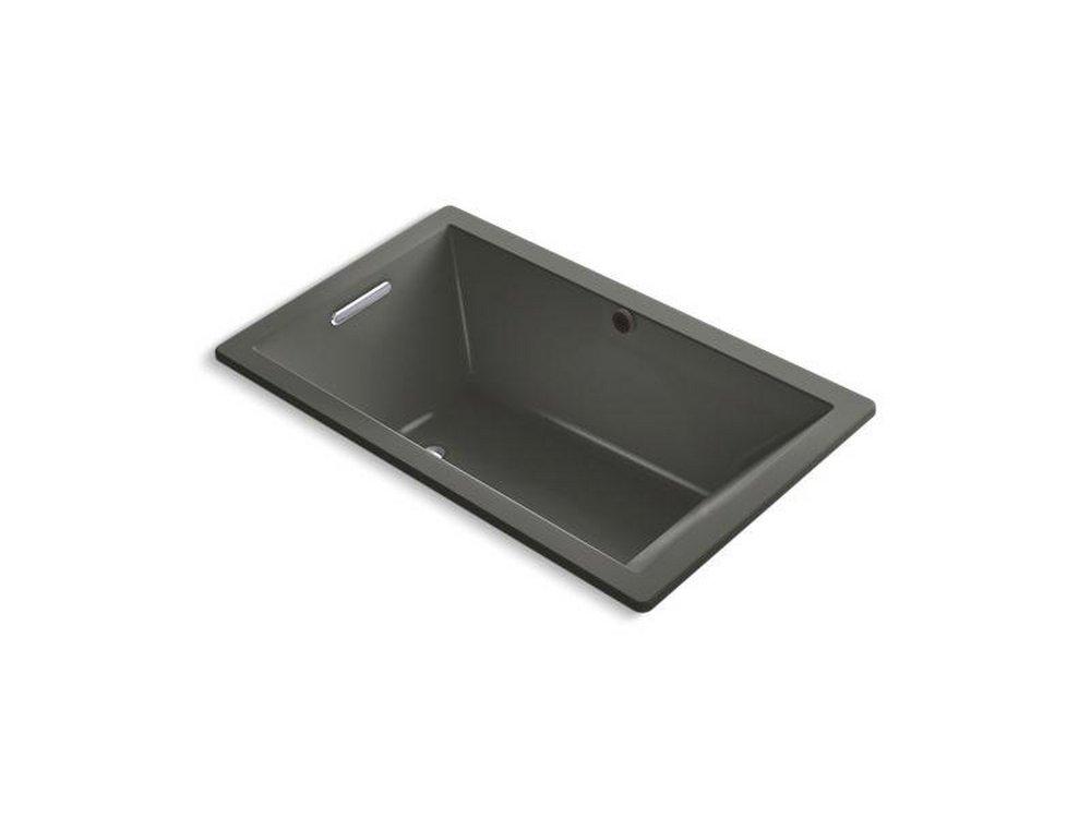 KOHLER Thunder&trade; Grey 60 x 36 in. Drop-In Bathtub with End Drain 
