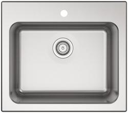 25 x 22 in. Top Mount Laundry Sink in Stainless Steel