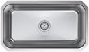 KOHLER Stainless Steel 31-1/4 x 17-7/8 in. No Hole Single Bowl Undermount Kitchen Sink 