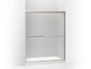 70-1/16 x 59-5/8 in. Sliding Shower Door with Frosted Glass in Matte Nickel