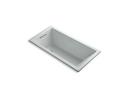 60 x 30 in. Drop-In Bathtub with End Drain in Ice Grey