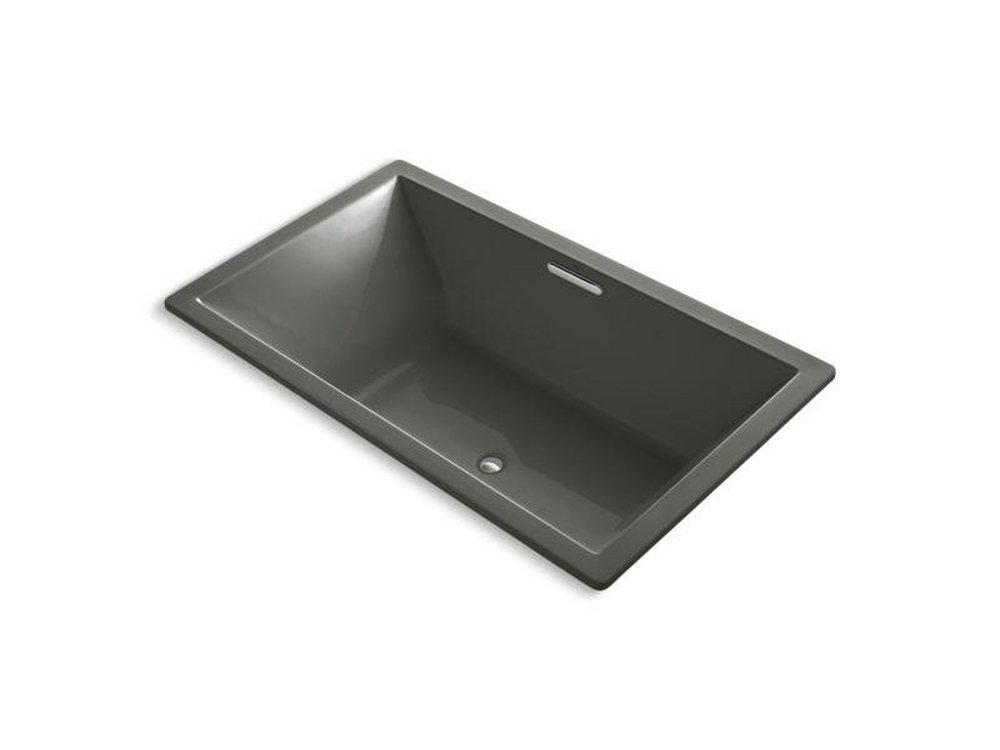 KOHLER Thunder™ Grey 72 x 42 in. Soaker Drop-In Bathtub Center Drain 