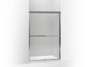 70-1/16 in. Frameless Crystal Clear Tempered Glass Sliding Shower Door in Bright Polished Silver