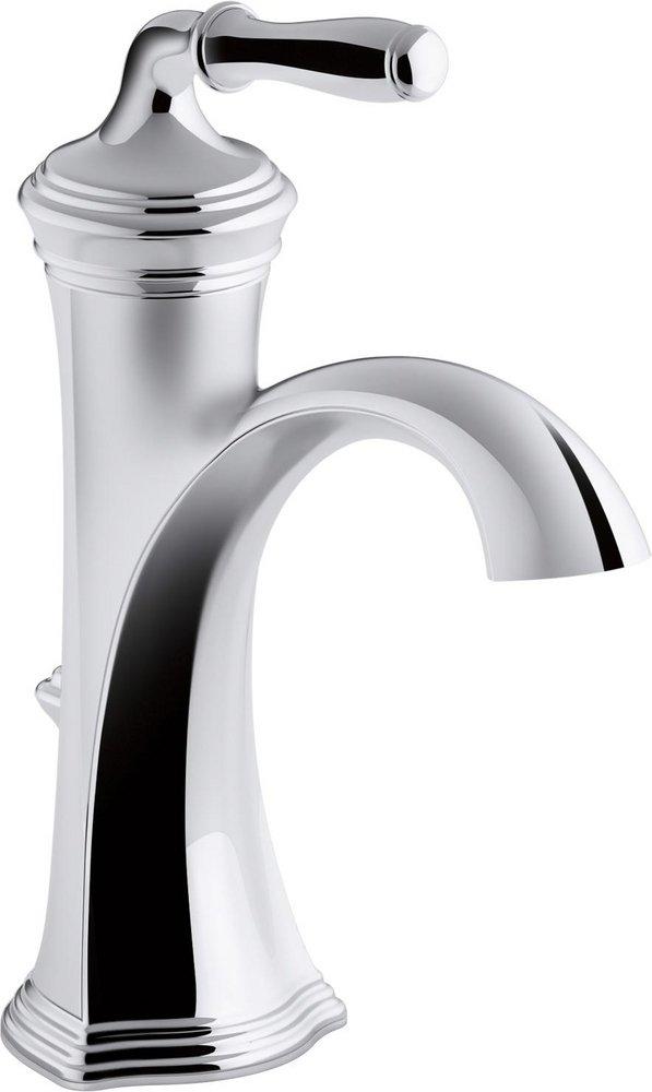 KOHLER Polished Chrome Single Handle Centerset Bathroom Sink Faucet 