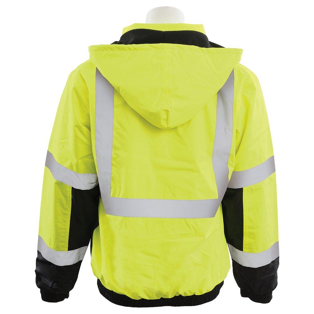 ERB Safety Hi-Viz Lime Tall Bomber Jacket in Hi-Viz Lime and Black 