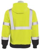 ERB Safety Hi-Viz Lime Class 2 Pullover Sweatshirt with Attached Hood in Hi-Viz Lime 