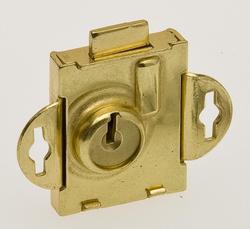 Flat Mailbox Lock in Brass