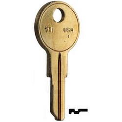1-1/2 x 49/50 in. Brass Key in Polished Brass (Box of 50)
