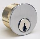 Kaba Ilco Satin Chrome 1 in. Brass Mortise Cylinder Kwikset Keyway 