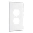 TayMac White 1-Gang Duplex Jumbo Metal Wall Plate 